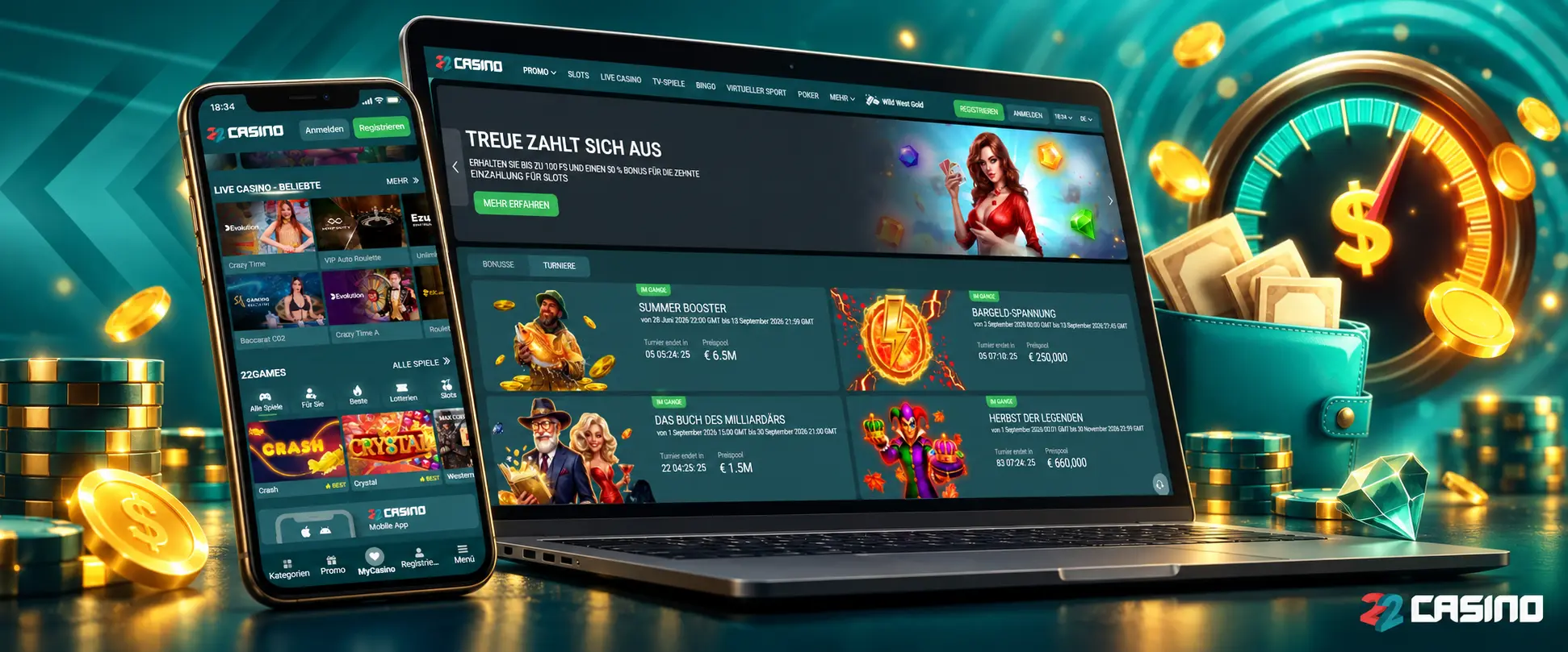 Registrierung und Login bei 22Casino Registrierung und Login bei 22Casino